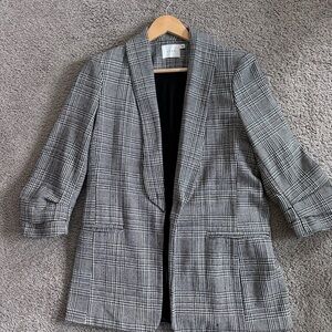 Lush Herringbone Plaid Blazer